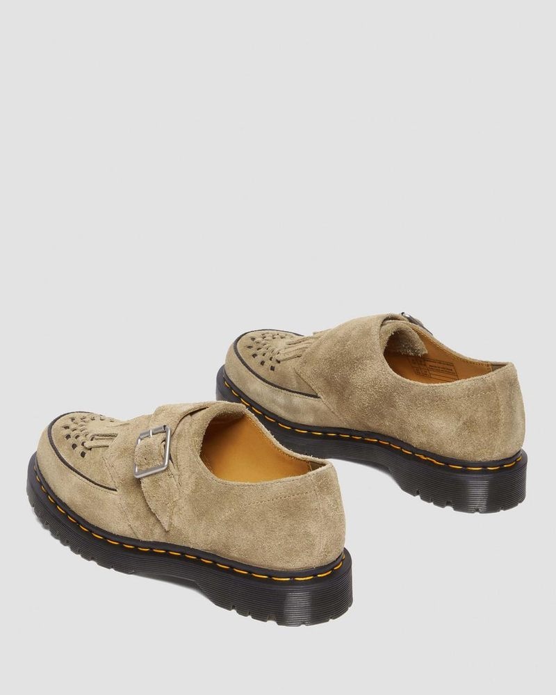 Zapatos Dr Martens Ramsey Gamuza Kiltie Hebilla Creepers (Desert Oasis Gamuza) Savannah Tan | FC47-P8WE