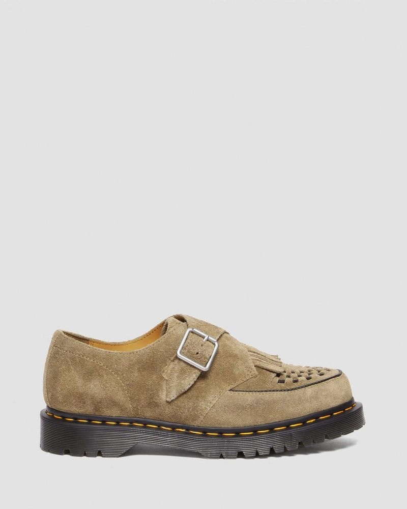 Zapatos Dr Martens Ramsey Gamuza Kiltie Hebilla Creepers (Desert Oasis Gamuza) Savannah Tan | FC47-P8WE