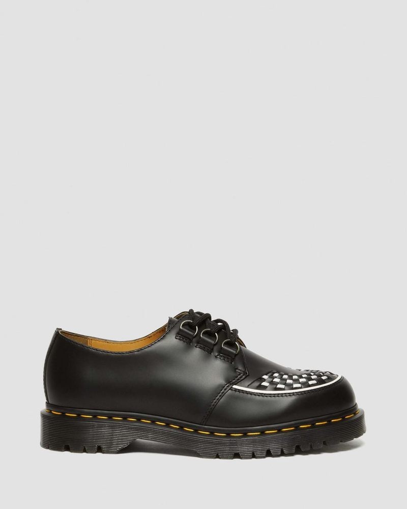 Zapatos Dr Martens Ramsey Smooth Cuero Creepers (Smooth Cuero) Negras | WC94-H4IG