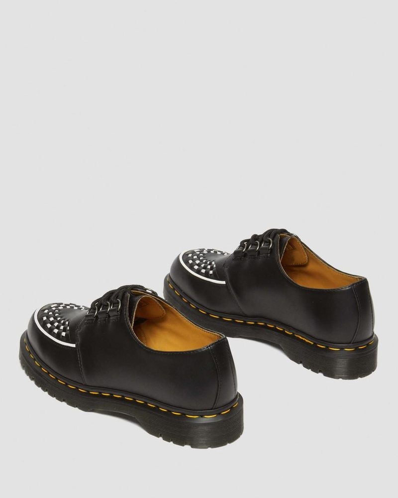 Zapatos Dr Martens Ramsey Smooth Cuero Creepers (Smooth Cuero) Negras | WC94-H4IG