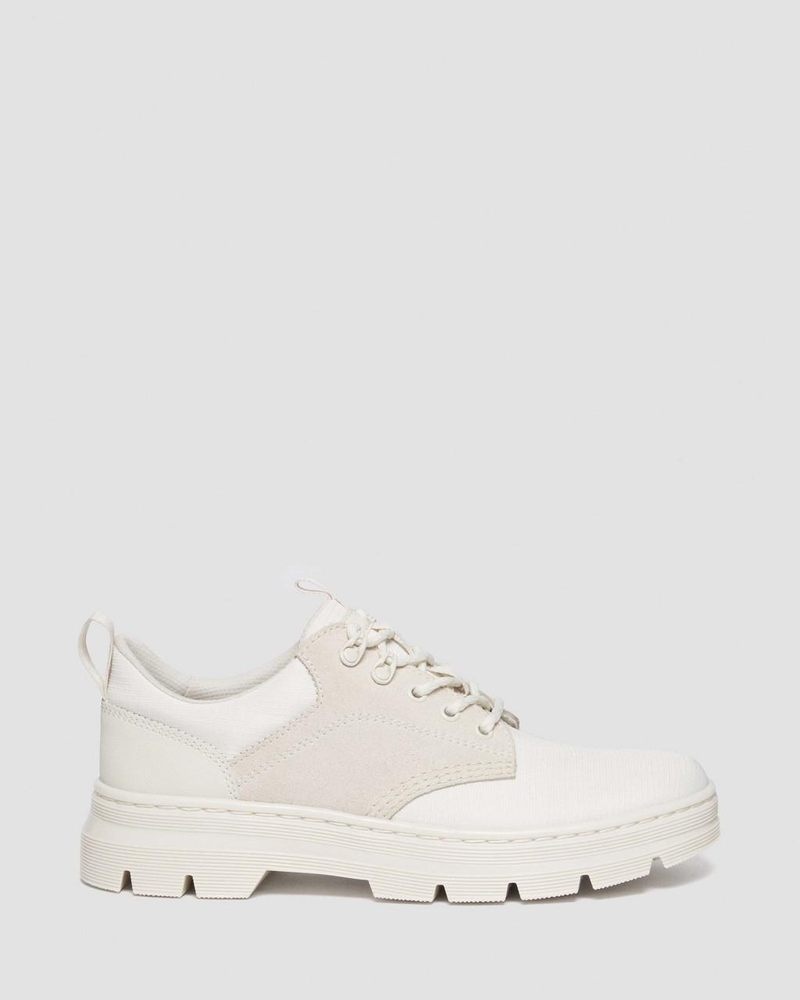 Zapatos Dr Martens Reeder Gamuza & Poly Utility Shoes (Poly Ripstop + Eh Gamuza + Ajax) Off White/Natural | HQ39-D8NH