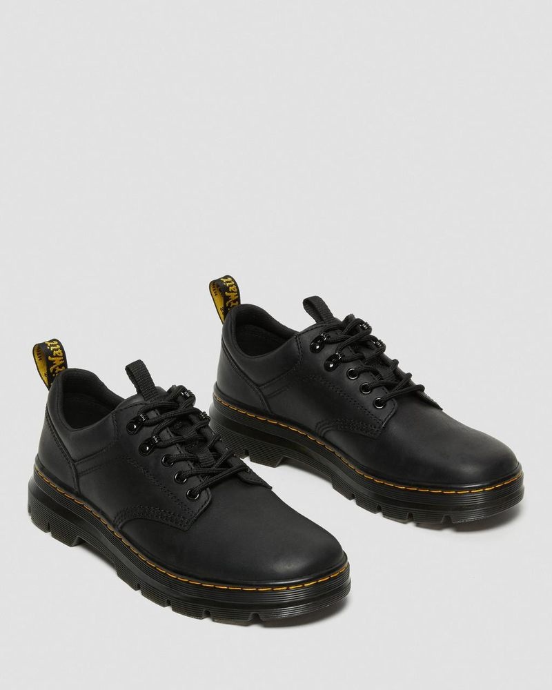 Zapatos Dr Martens Reeder Wyoming Cuero Utility Shoes (Wyoming) Negras | JN63-D2HT