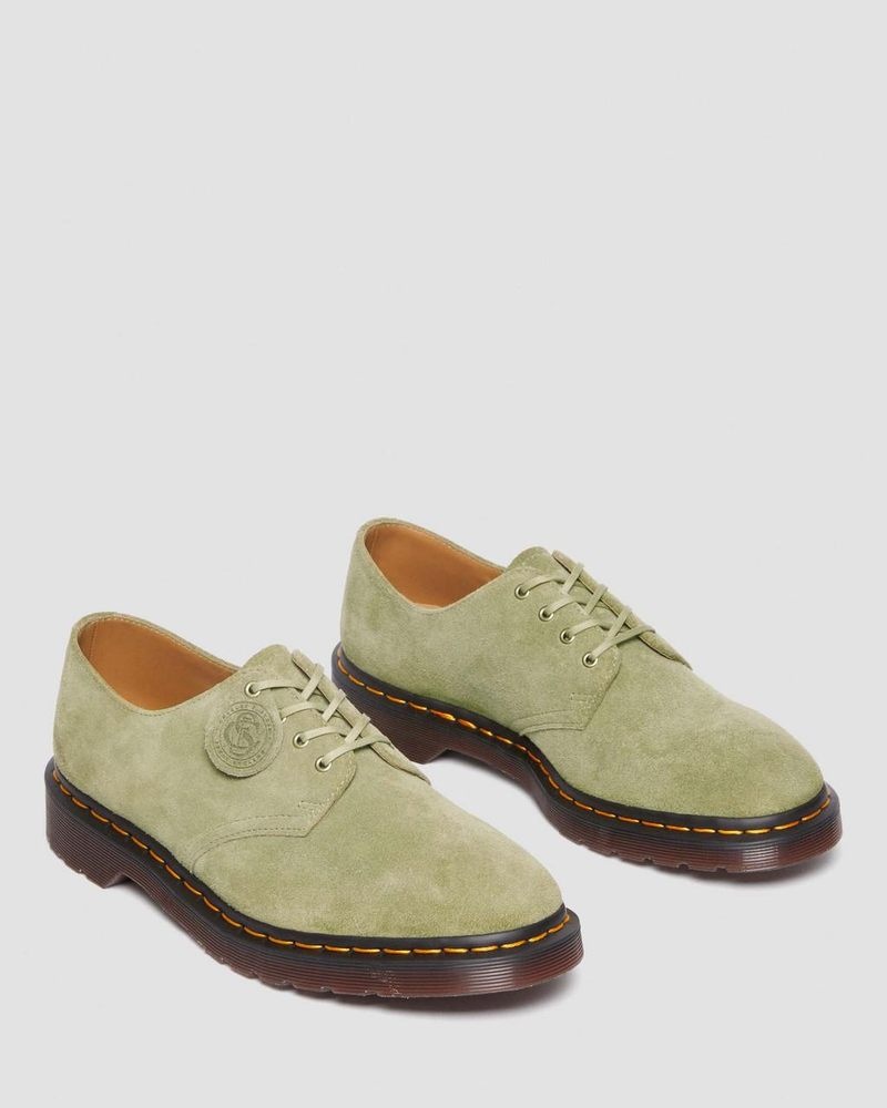 Zapatos Dr Martens Smiths Gamuza Vestido Shoes (Desert Oasis Gamuza) Verde Oliva | WU26-P5DK