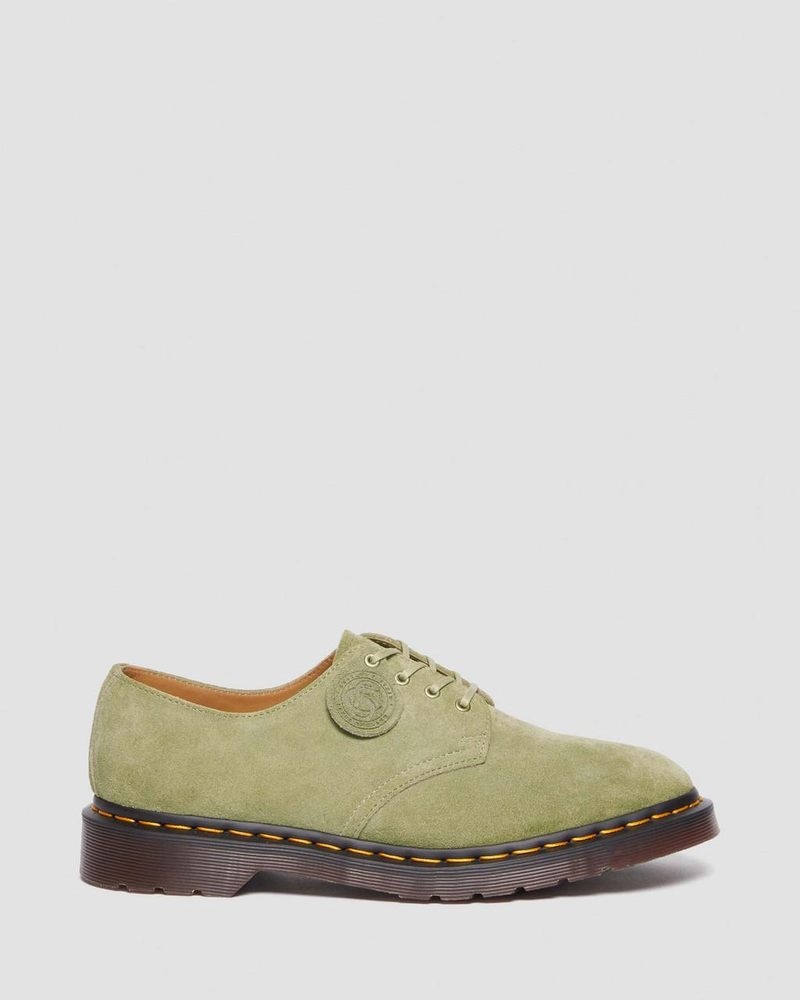 Zapatos Dr Martens Smiths Gamuza Vestido Shoes (Desert Oasis Gamuza) Verde Oliva | WU26-P5DK