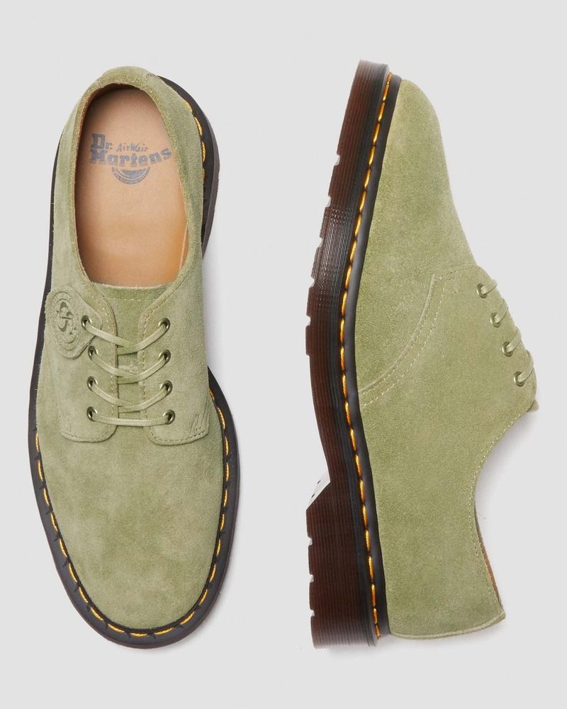 Zapatos Dr Martens Smiths Gamuza Vestido Shoes (Desert Oasis Gamuza) Verde Oliva | WU26-P5DK