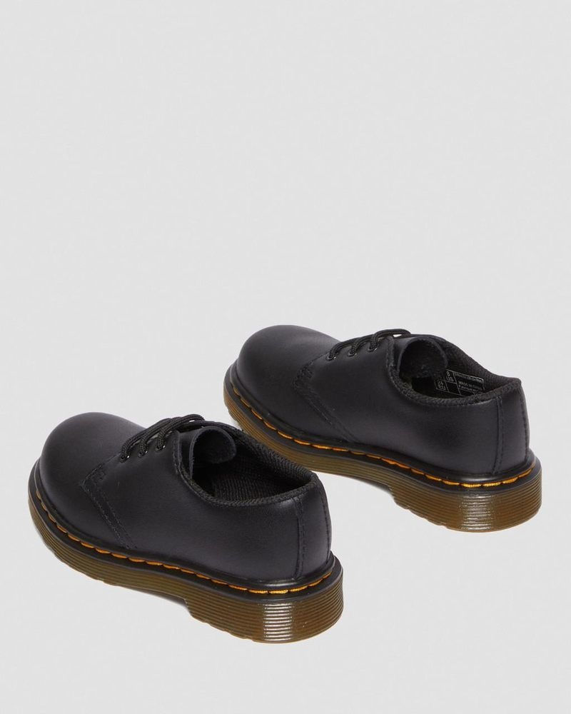 Zapatos Dr Martens Toddler 1461 Softy T Cuero Oxford Shoes (Softy T) Negras | LR56-F2XU