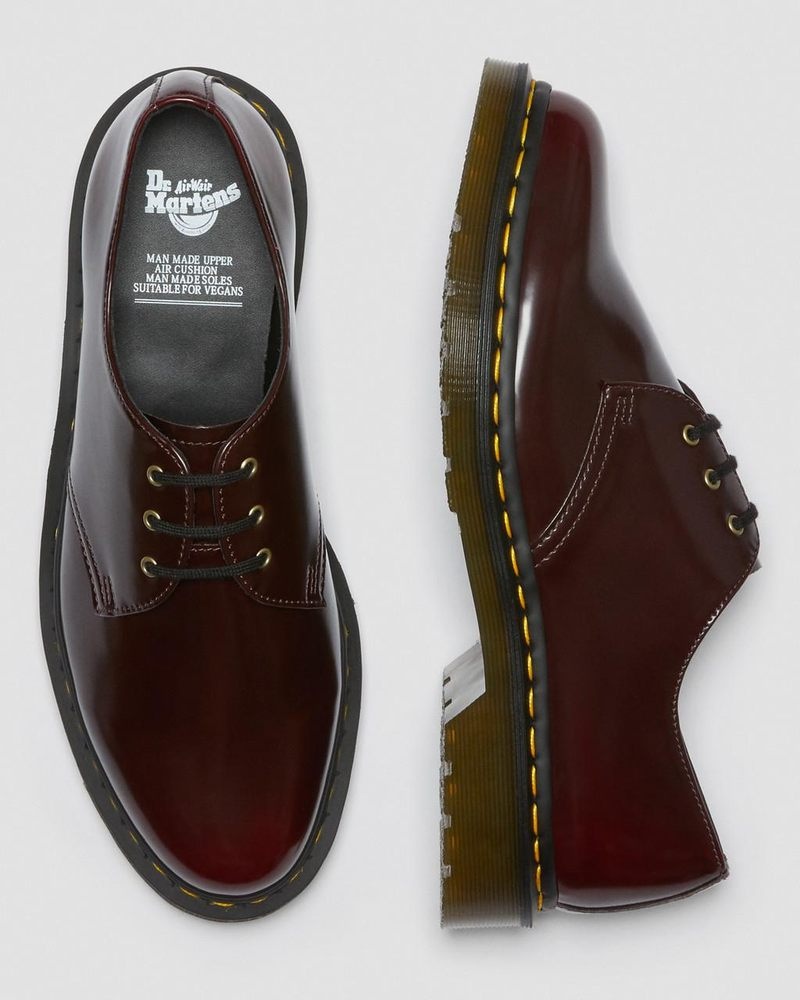 Zapatos Dr Martens Vegan 1461 Oxford Shoes (Oxford Rub Off) Rojas | QO45-S8VZ