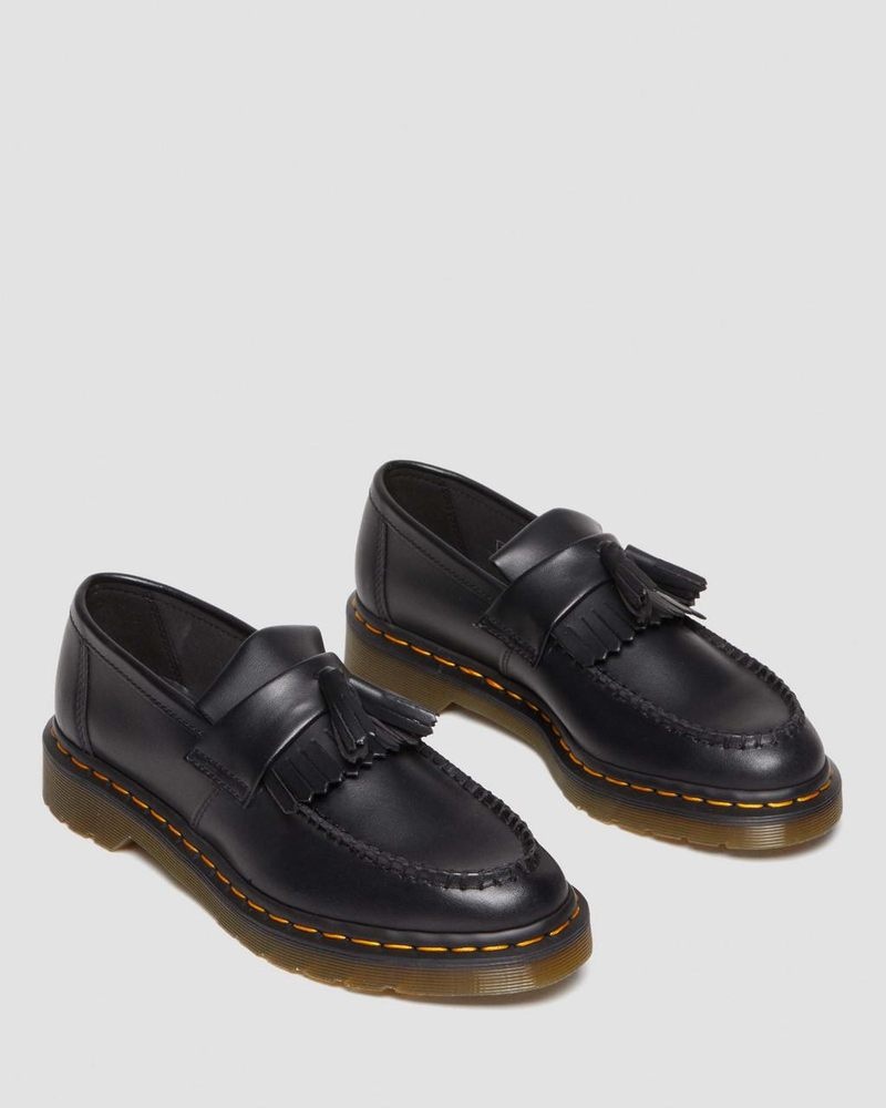 Zapatos Dr Martens Vegan Adrian Felix Tassel Loafers (Felix Rub Off) Negras | PK53-X8TF