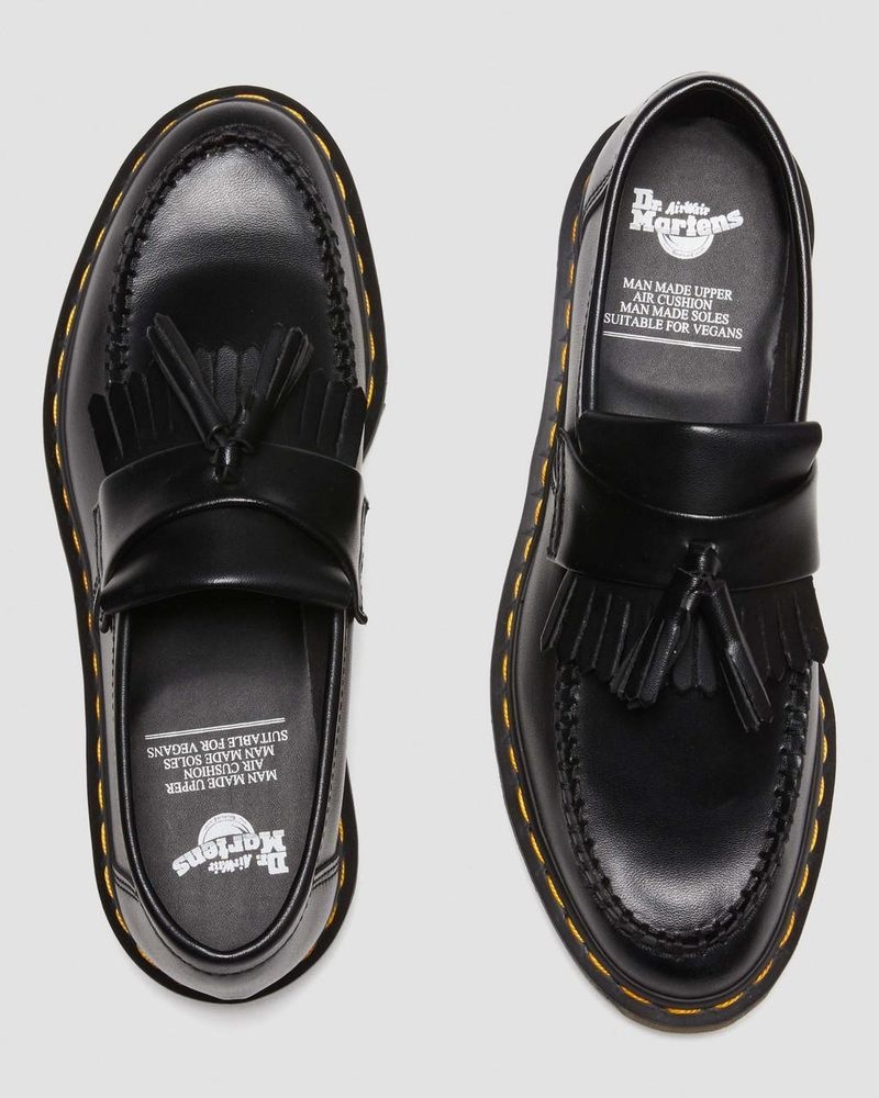 Zapatos Dr Martens Vegan Adrian Felix Tassel Loafers (Felix Rub Off) Negras | PK53-X8TF