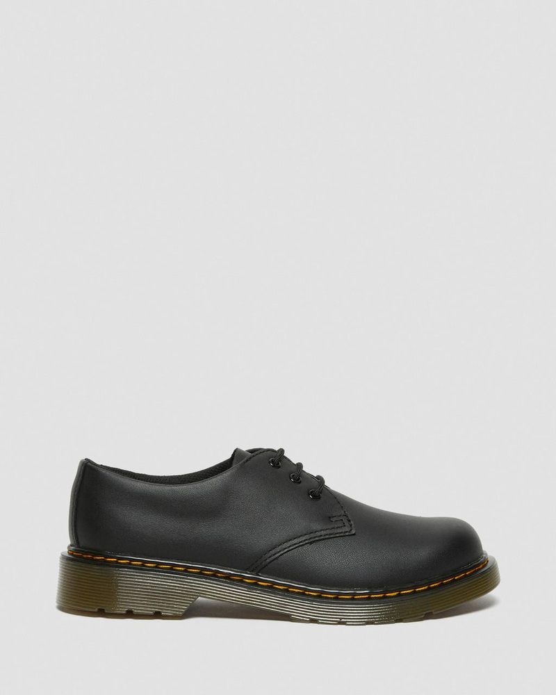 Zapatos Dr Martens Youth 1461 Softy T Cuero Shoes (Softy T) Negras | EH62-O2UK