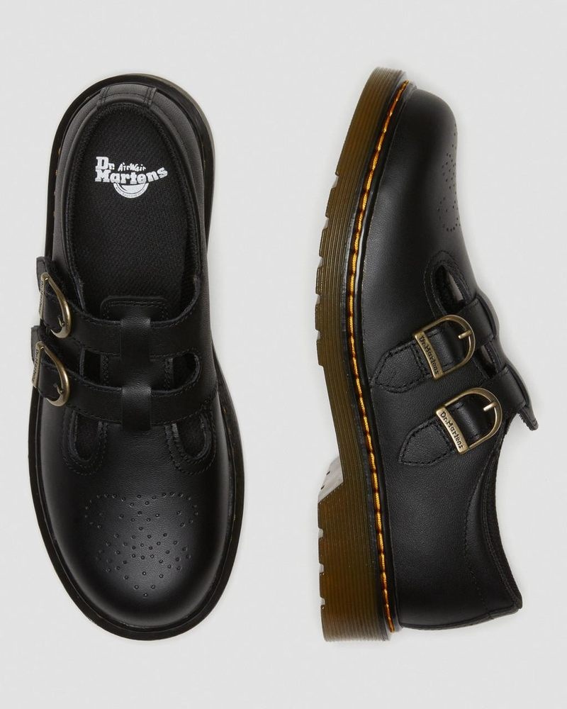 Zapatos Dr Martens Youth 8065 Softy T Cuero Mary Jane Shoes (Softy T) Negras | RU37-U4FW