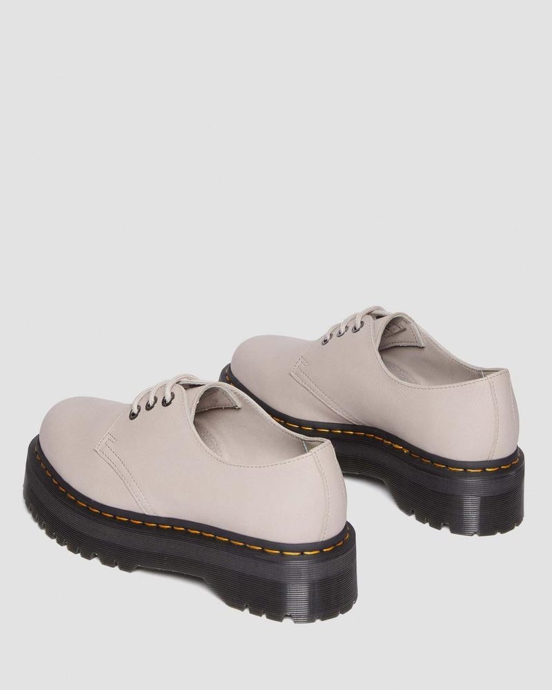 Zapatos de Plataforma Dr Martens 1461 II Pisa Cuero Plataforma Shoes (Pisa) Vintage Taupe | LQ87-N5UN