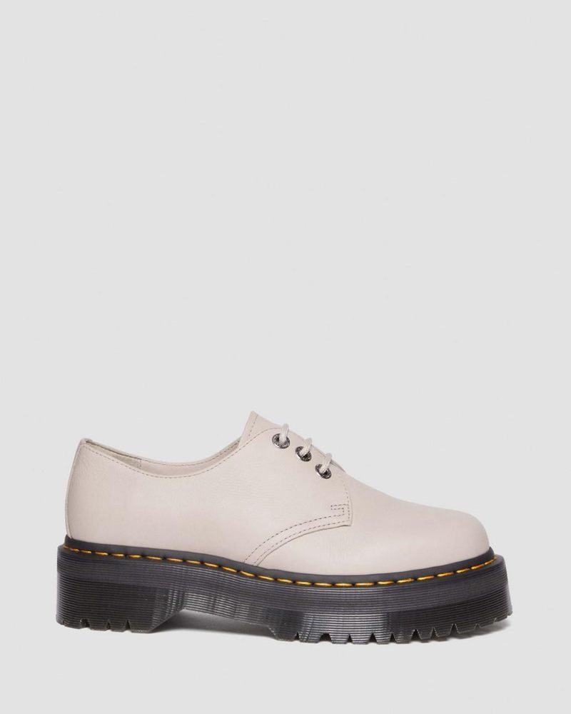 Zapatos de Plataforma Dr Martens 1461 II Pisa Cuero Plataforma Shoes (Pisa) Vintage Taupe | LQ87-N5UN