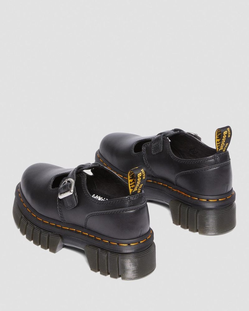 Zapatos de Plataforma Dr Martens Audrick Nappa Lux Plataforma Mary Jane Shoes (Nappa Lux) Negras | DT39-B9BU