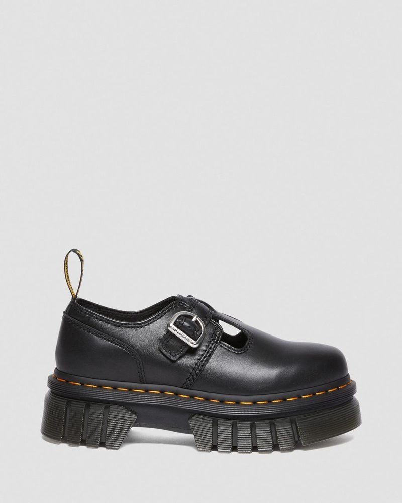 Zapatos de Plataforma Dr Martens Audrick Nappa Lux Plataforma Mary Jane Shoes (Nappa Lux) Negras | DT39-B9BU