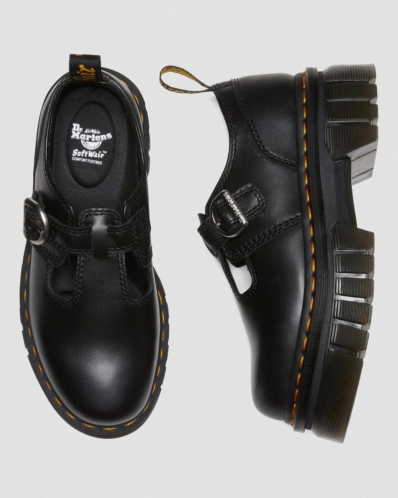 Zapatos de Plataforma Dr Martens Audrick Nappa Lux Plataforma Mary Jane Shoes (Nappa Lux) Negras | DT39-B9BU