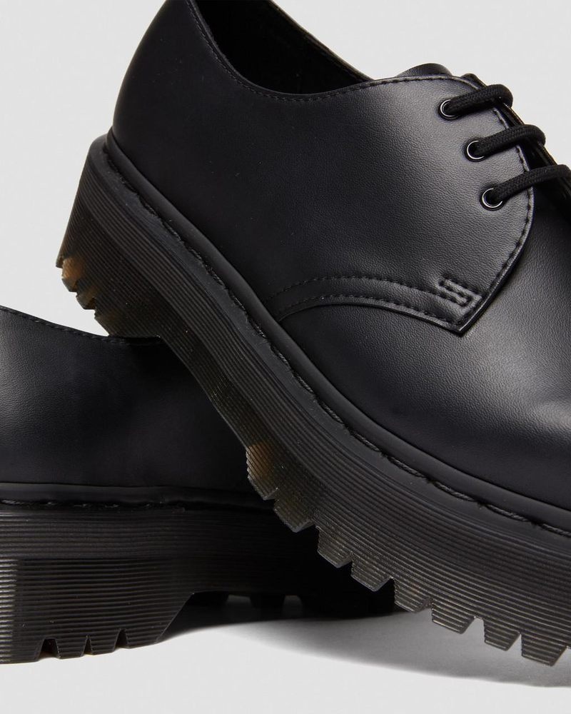 Zapatos de Plataforma Dr Martens Vegan 1461 Mono Felix Plataforma Shoes (Felix Rub Off) Negras | VJ02-N3UO