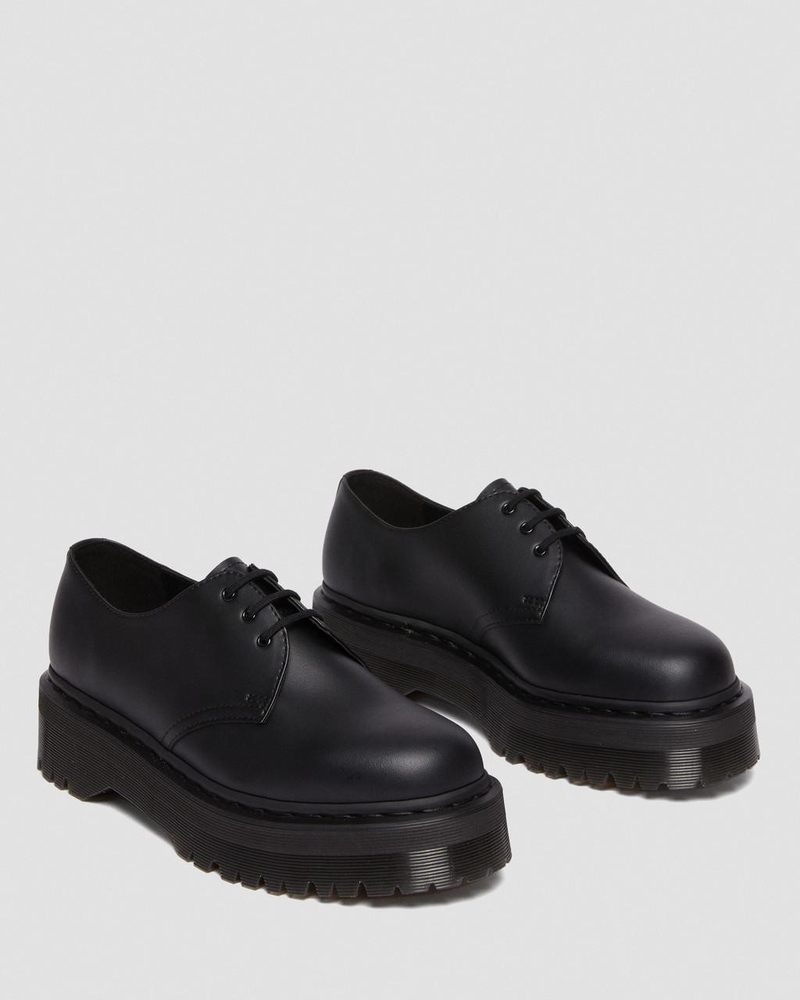 Zapatos de Plataforma Dr Martens Vegan 1461 Mono Felix Plataforma Shoes (Felix Rub Off) Negras | VJ02-N3UO