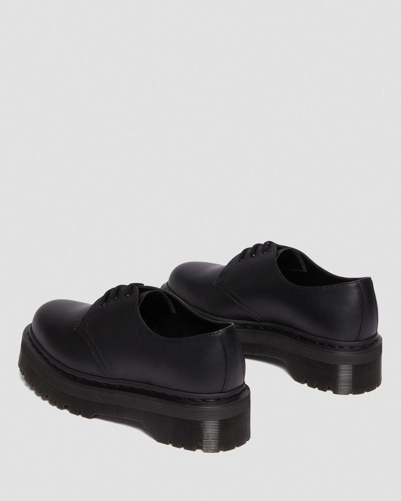 Zapatos de Plataforma Dr Martens Vegan 1461 Mono Felix Plataforma Shoes (Felix Rub Off) Negras | VJ02-N3UO