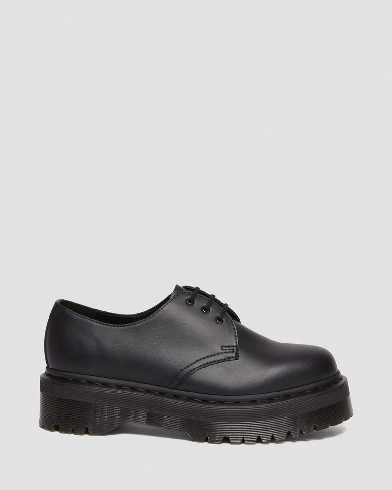 Zapatos de Plataforma Dr Martens Vegan 1461 Mono Felix Plataforma Shoes (Felix Rub Off) Negras | VJ02-N3UO