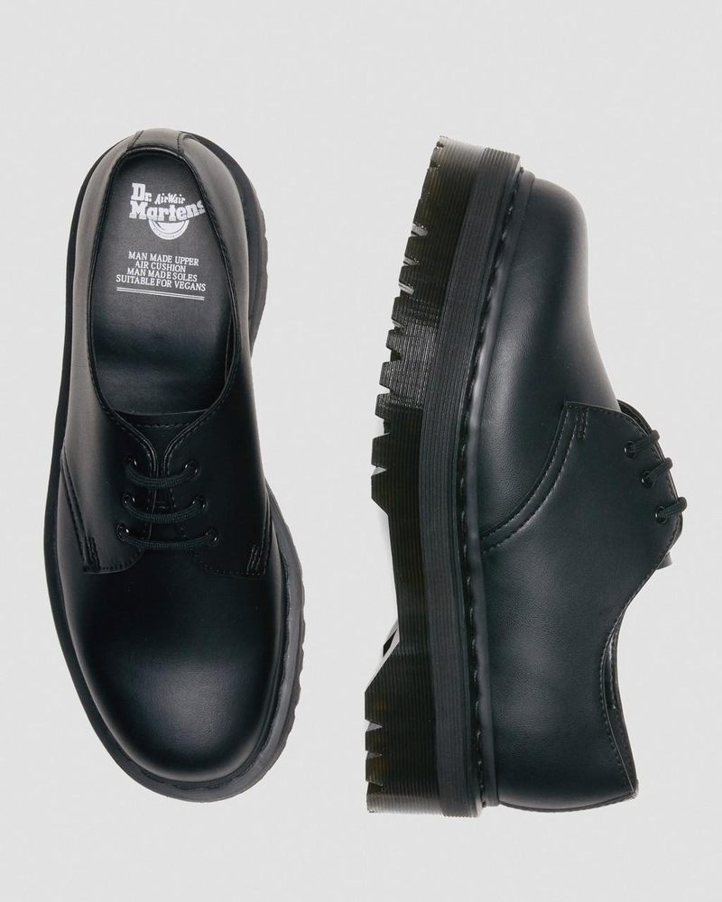 Zapatos de Plataforma Dr Martens Vegan 1461 Mono Felix Plataforma Shoes (Felix Rub Off) Negras | VJ02-N3UO